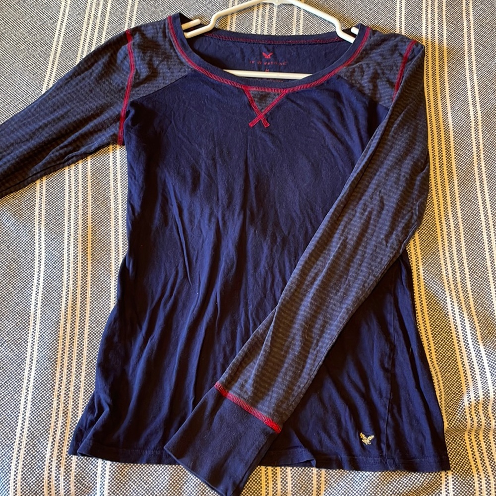 If It Were Me Long Sleeve Women’s Medium Navy Blue T-shirt